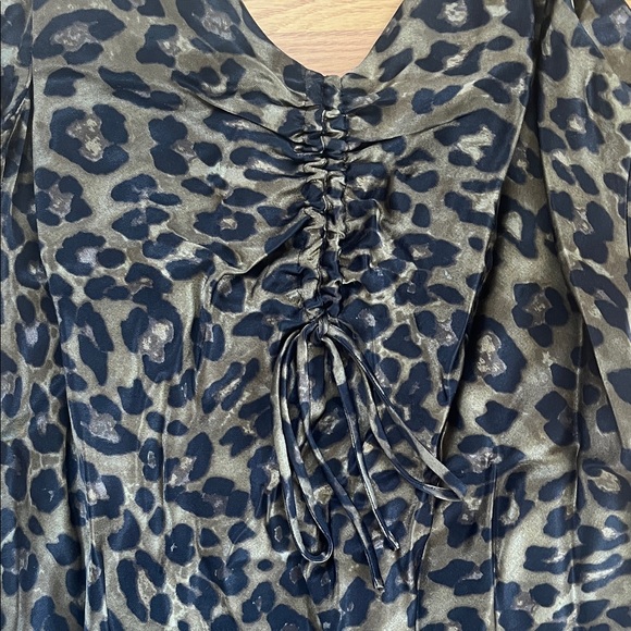 Zara Brown Leopard Print Mini Dress - Picture 4 of 6